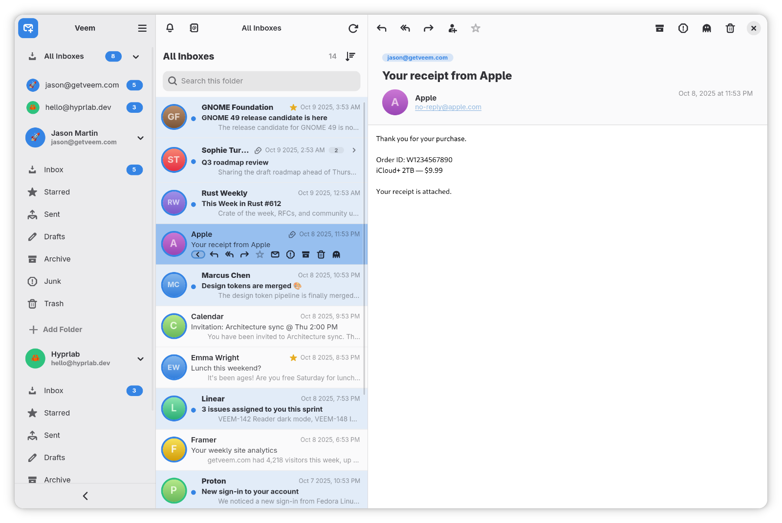 Veem screenshot