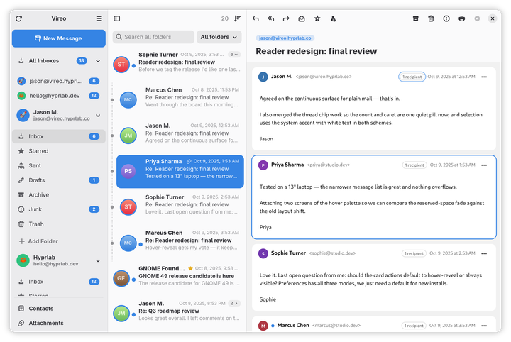 Vireo screenshot
